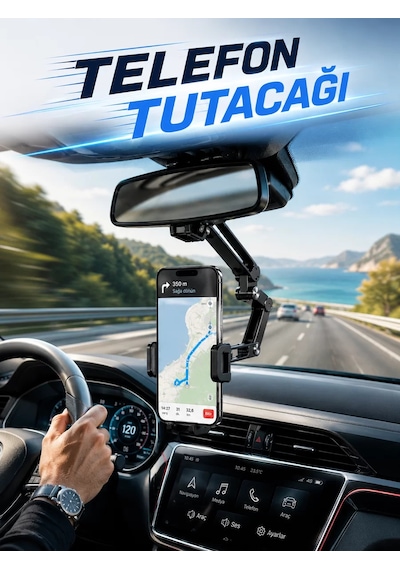 Araç Dikiz Aynası Telefon Tutucu Navigasyon Kullanımına Uygun Telefon Standı Diğer