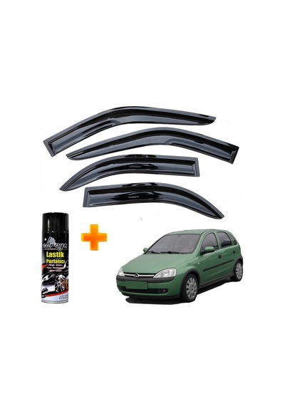 Opel Corsa C Mügen Cam Rüzgarlığı 2000-2006 Arası 4 Lü Takım +500ml Lastik Parlatıcı