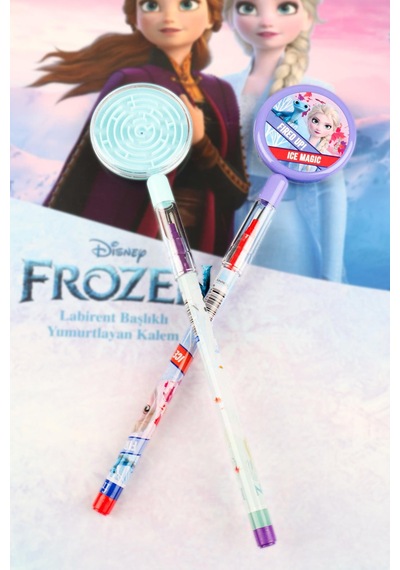 Yeni Sezon Lisanslı Elsa Frozen Yumurtalayan Labirent Figürlü Geçmeli Kurşun Kalem