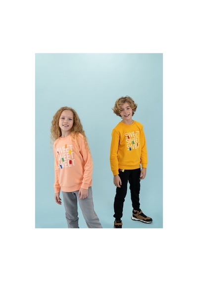 Haribo Somon Kız Çocuk Bisiklet Yaka Sweatshirt Hrbtxt306 Somon