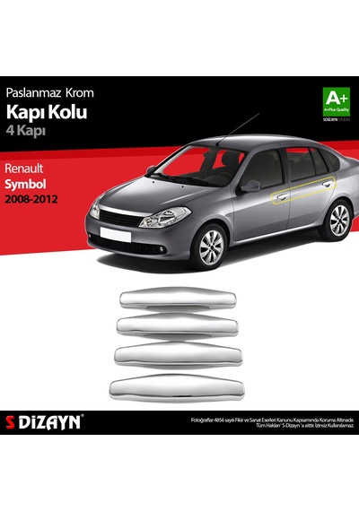 S-Dizayn Renault Symbol 2 Krom Kapı Kolu 4 Kapı 2008-2012