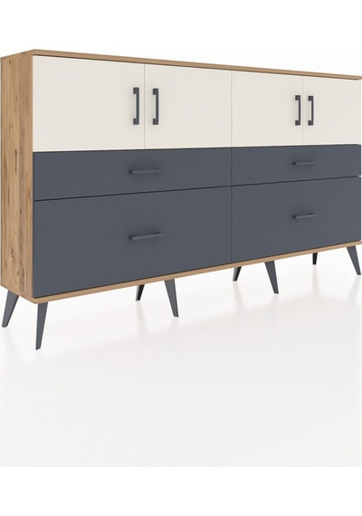 Arges Konsol 2 Raflı 4 Çekmeceli 4 Kapaklı 176x30x99 Çam-aytaşı/a Çam-aytaşı/antrasit Arges Konsol 2 Raflı 4 Çekmeceli 4 Kapaklı 176x30x99 Çam-aytaşı/a Çam-aytaşı/antrasit