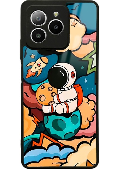 Omix X7 Baby Astronaut Tasarımlı Glossy Telefon Kılıfı Çok Renkli