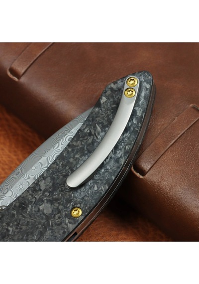 Kansept Falk Karbon Fiber Sap Damascus Çelik Çakı K1142a1 Kum