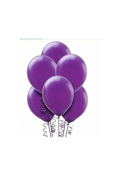 Metalik Mor Balon 40 Adet 12 İnc Lateks Balon