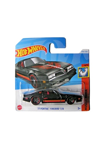 Hot Wheels '77 Pontiac Firebird T/a - Muscle Mania Siyah 1/64 Diecast Model Araba Çok Renkli