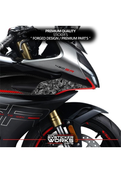 Cfmoto 450sr Forged Karbon Kaplama Yan Kanat Sticker Etiket Modeli