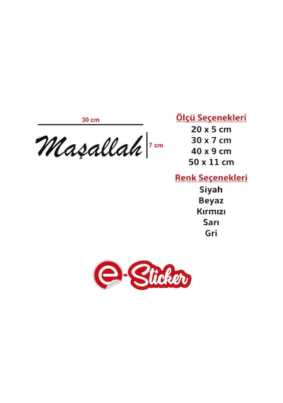 Maşallah Oto Sticker Araba Sticker