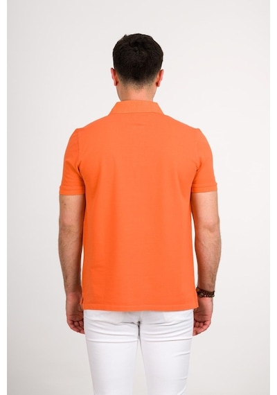 Taş Yıkama Regular Fit Lacost Kumaş Polo Yaka Pamuklu Erkek T-Shi