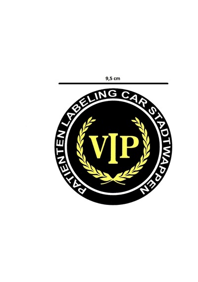 Etiketçilere Özel Sticker Vip Patıenten Labelıng Car Stadtwappen