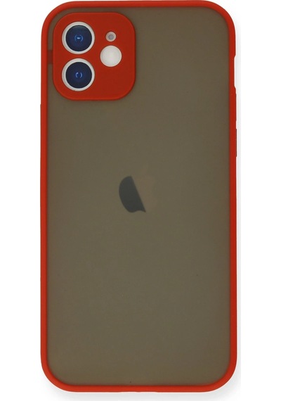 Newface Apple iPhone Uyumlu 12 Mini Kılıf Montreal Silikon Kapak Semeglbl - 70 - Kırmızı