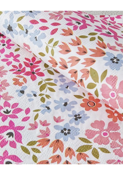 English Home Colorful Blooms Kağıt 20'li Kağıt Peçete 33x33 Cm Turuncu