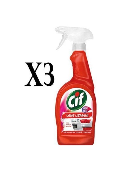 Cif Sprey Kırmızı Leke Uzmanı Her Yer 750 Ml X 3 10'lu Set