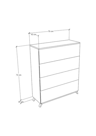 Modern Şifonyer 68 x 70 x 44