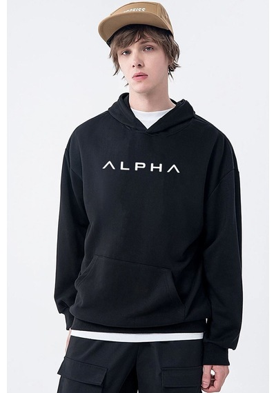 Uyguntarz Unisex Baskılı Sweatshirt siyah