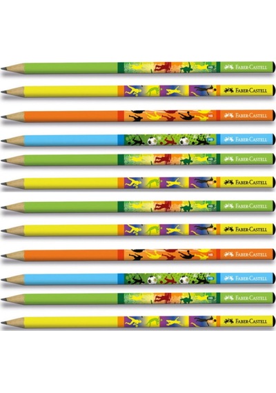 Faber Spor Yuvarlak Kurşun Kalem 12 Li Paket Nocolor-da9bc263