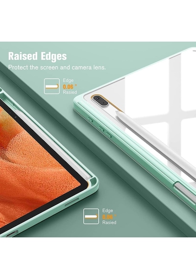 Samsung Galaxy Uyumlu Tab S9 Fe Plus / S9 Plus 12.4" Kılıf Grafiti Şeffaf Kalem Bölmeli X810 X610 X816 X616 X818