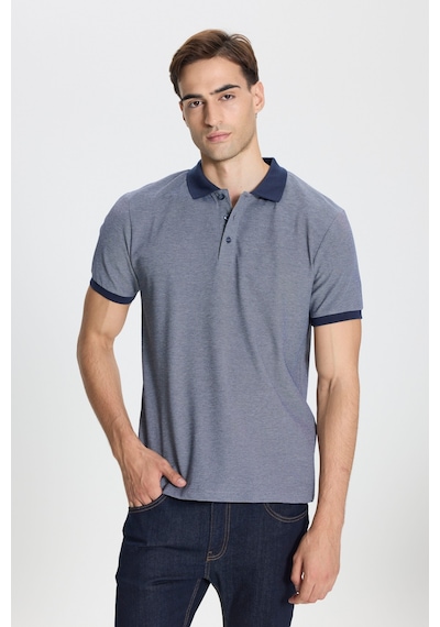 Ac&Co / Altınyıldız Classics Erkek Lacı Beyaz Pamuklu Slim Fit Dar Kesim Polo Yaka Tişört