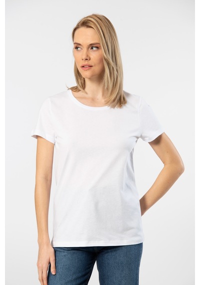 Wtshirt London Kısa Kollu Bisiklet Yaka Kadın T-shirt Beyaz 001
