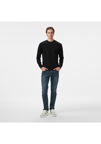 Nautica Erkek Siyah Classic Fit Sweatshirt Düz K57090t Siyah