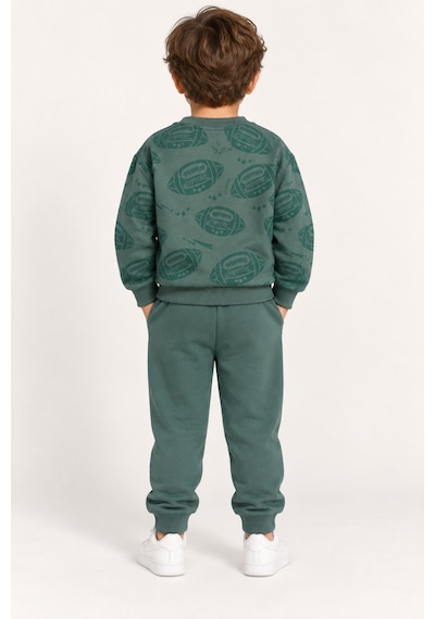 Ahengim Erkek Çocuk Rugby Topu Baskılı Pamuklu Sweatshirt Ve Pantolon Eşofman Takımı Ak119 Koyu Yeşil Ahengim Erkek Çocuk Rugby Topu Baskılı Pamuklu Sweatshirt Ve Pantolon Eşofman Takımı Ak119 Koyu Yeşil