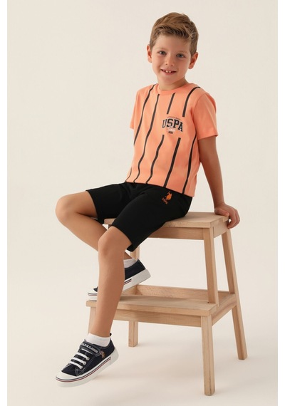 U.S. Polo Assn. Lisanslı Since Turuncu Erkek Çocuk Bermuda Takım 5274-43185 Turuncu