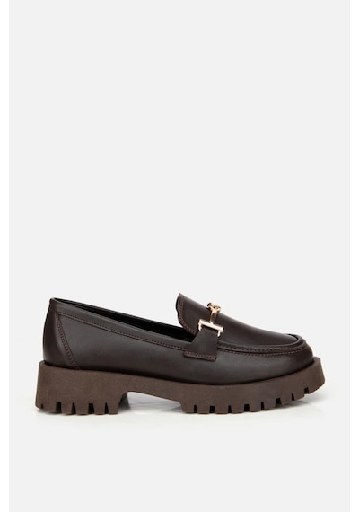 Yaya By Hotiç Yaya Kadın Kahverengi Tokalı Klasik Loafer