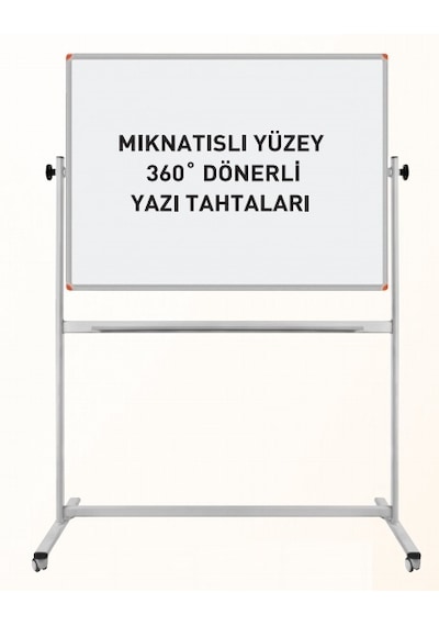 Panda Mıknatıslı Yüzey 360 Dönerli Tekerlekli Yazı Tahtası Pan 570 Beyaz 90x120
