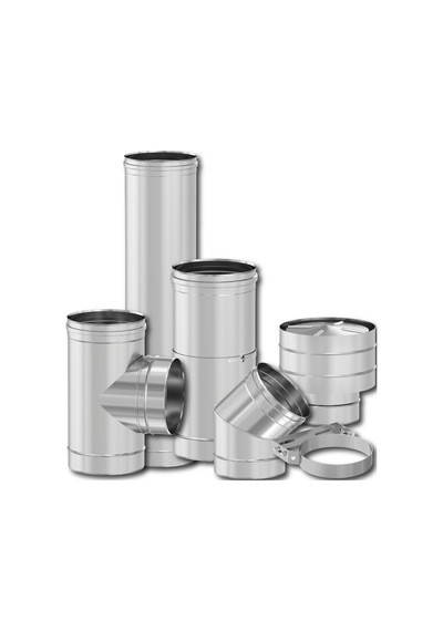 PELET SOBA BORUSU DİRSEĞİ 90 / BOY: 8 CM / ÇAP: 8 CM / KROM RENK / 304 KROM / CONTALI / BABA'S STOVE