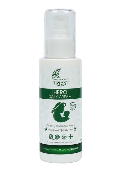Organik Baby Çok Amaçlı Hero Daily Cream Krem - %99 Doğal Içerik Provitamin B5 Içeriği 100 Ml
