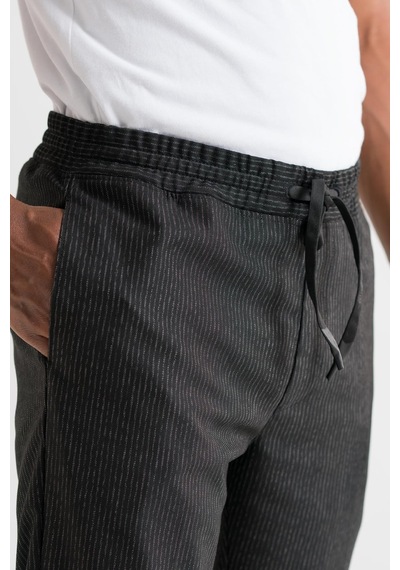 Slimfit Kapamasız Çizgili Beli Lastikli İplikli Duble Ve Dar Paça Erkek Jogger Pantolon 001
