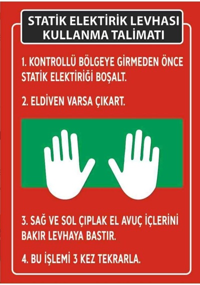 Statik Topraklama İşaret Levhası