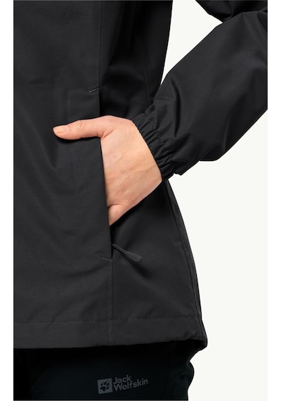 Jack Wolfskin 1111202 6000 Stormy Point 2l Jkt W Black Kadın Outdoor Ceket Siyah