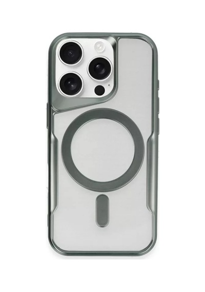 Newface Apple İphone 15 Pro Kılıf Boyi Magsafe Silikon Kapak - Yeşil