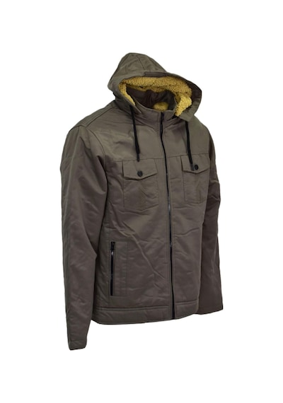 Erkek Spor Kapüşonlu Mont Bgl-st03938 VİZON