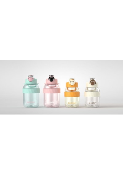 Shotay Pipetli Su Matarası Tritan Turkuaz 700ml