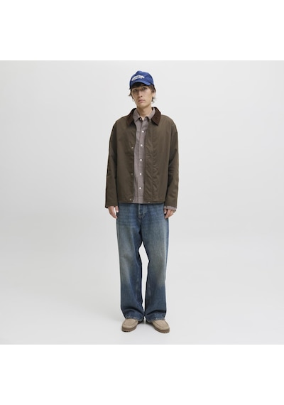 Jack & Jones Erkek Gömlek Yaka Uzun Kollu Ceket - Wolf - 12299081 Canteen