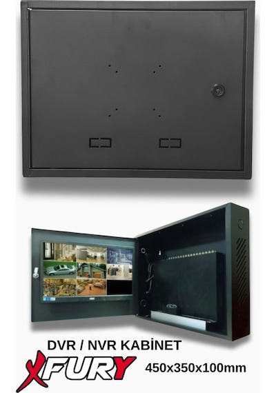 Fury Dvr/nvr Cctv Rack Kabinet Ve Monitör Koruma Kutusu 1u 19 '' W 45 H 35 D 10