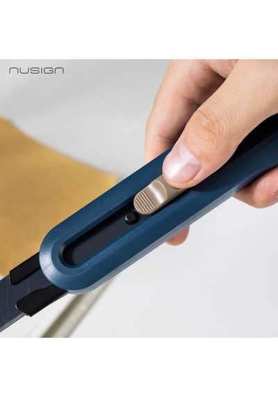 Nusıgn Maket Bıçağı 9mm Sk5 Çelik 13 Parça Kırılabilir Bıçak Mavi