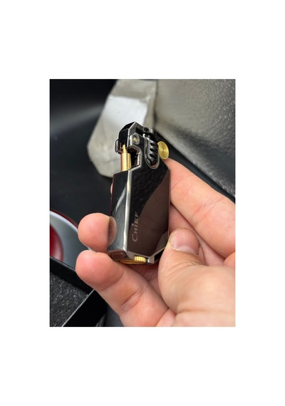 Özel Seri Vintage Mekanik Benzinli Çakmak Siyah - Premium Hediyelik Şık Model 109557