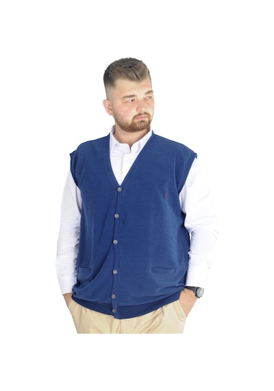 Mode Xl Büyük Beden Erkek Yelek Selanik 20545 Indigo 001