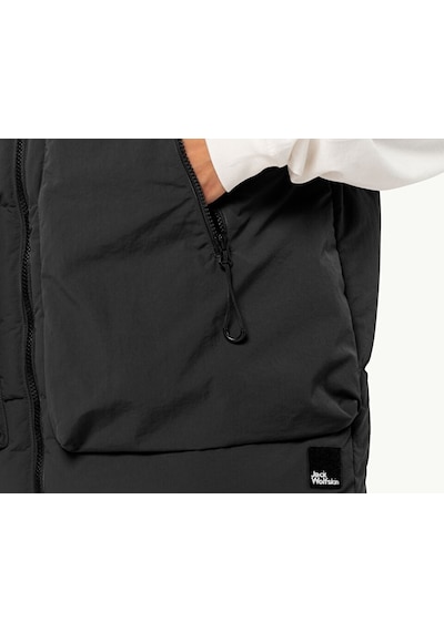 Jack Wolfskin Dellbrueck Vest 550 Dolgu Kaz Tüyü Unisex Outdoor Yelek - Siyah 1207621-6502