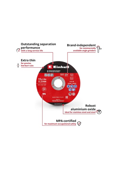 İnox Kesici Disk 115x1,0 Mm 5 Adet - 49711521