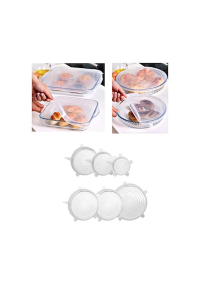 10 Parça Silikon Borcam Kapağı Ve Streç Kapak Seti 2 Boy Kare, 2 Boy Yuvarlak Kapak + 6 Lı Tencere Kupa Bardak Bonesi Beyaz 10 Parça Silikon Borcam Kapağı Ve Streç Kapak Seti 2 Boy Kare, 2 Boy Yuvarlak Kapak + 6 Lı Tencere Kupa Bardak Bonesi Beyaz