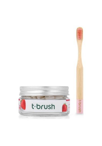 Tbrush Çocuk Doğal Diş Bakım Seti - Pembe