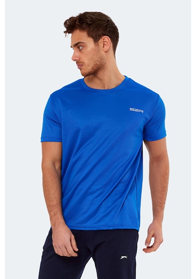 Slazenger Omar Ktn Erkek Saks Mavi Tişört Saks Mavi