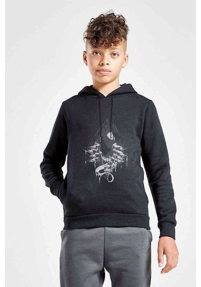 Tshirthane Venom Baskılı Unisex Çocuk Kapüşonlu Siyah Sweatshirt (534692983) Siyah