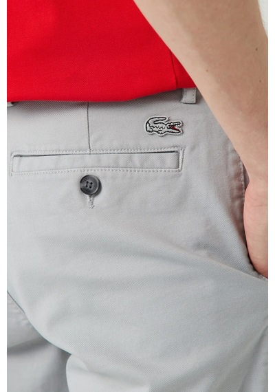 Lacoste Men's Slim Fit Bermuda Shorts Erkek Dar Kesim Pamuklu Bermuda Şort Kahverengi Gri