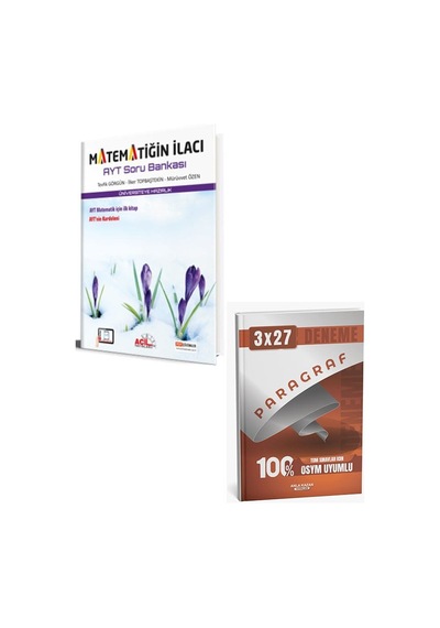 2027 Acil 2027 Ayt Matematiğin İlacı Soru Bankası+anla Kazan Paragraf Deneme