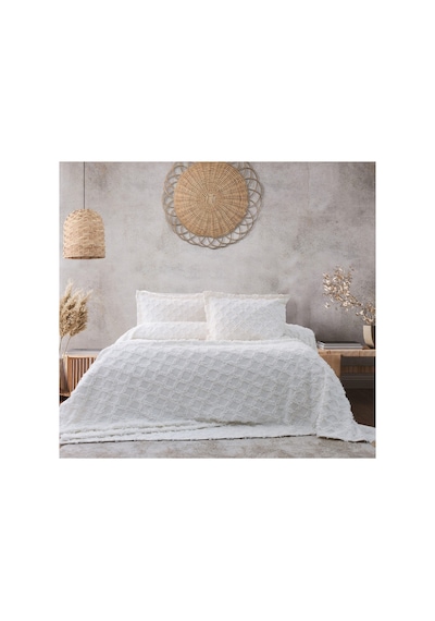 Siena Çift Kişilik Yatak Örtüsü Ekru 250x260cm 2 Yastık Kılıfı Çok Renkli